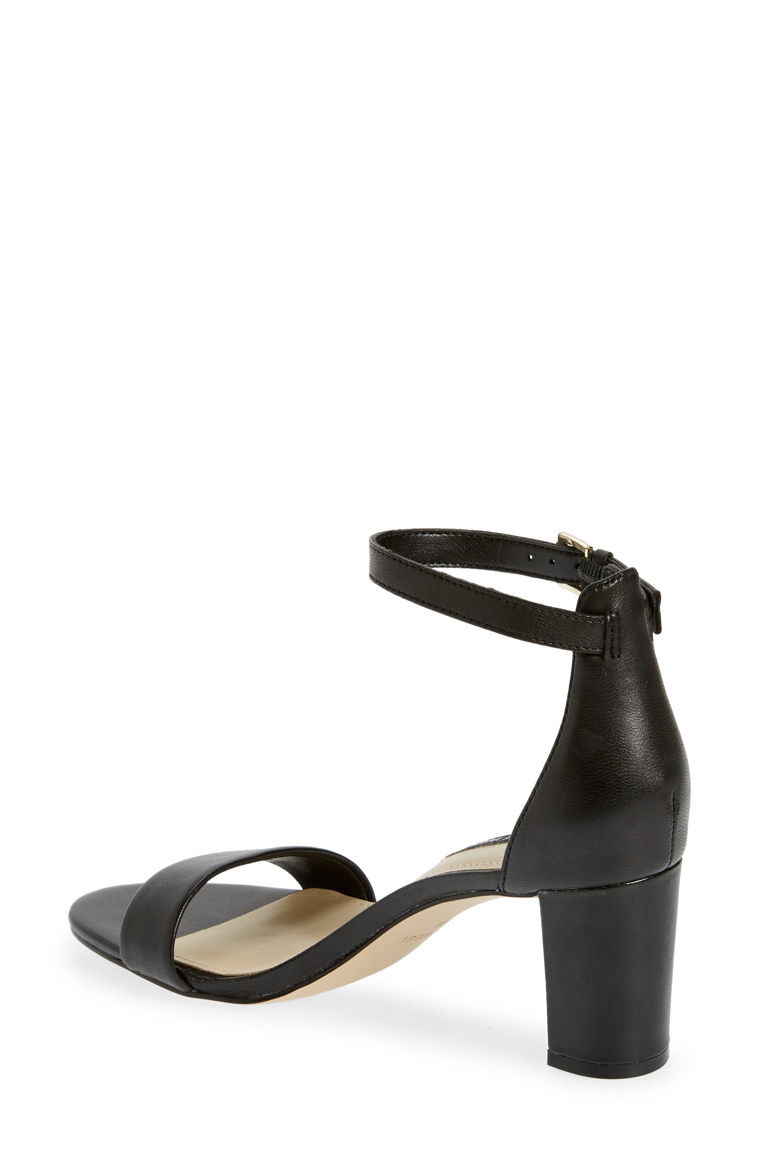 Nine West Pruce Ankle Strap Sandal, Alternate, color, Black Leather