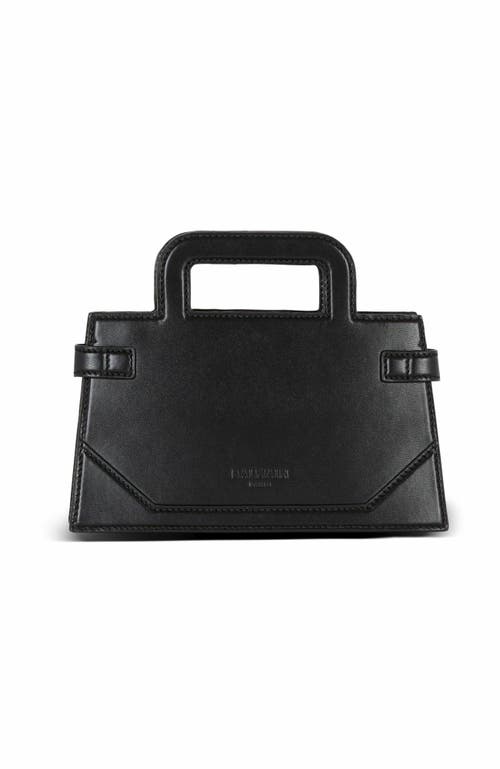 Balmain Small B-buzz Top Handle Bag In Calfskin