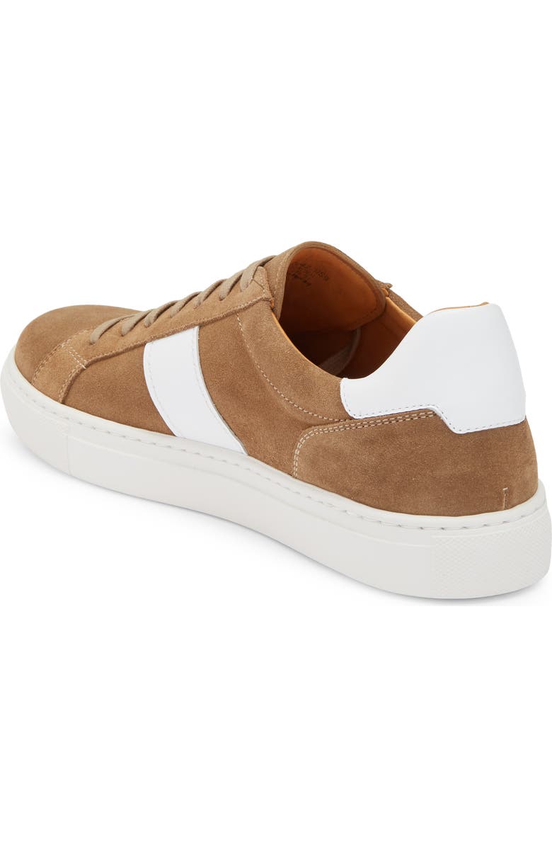 Magnanni Ashley Stripe Suede & Leather Sneaker, Alternate, color, Castoro / White