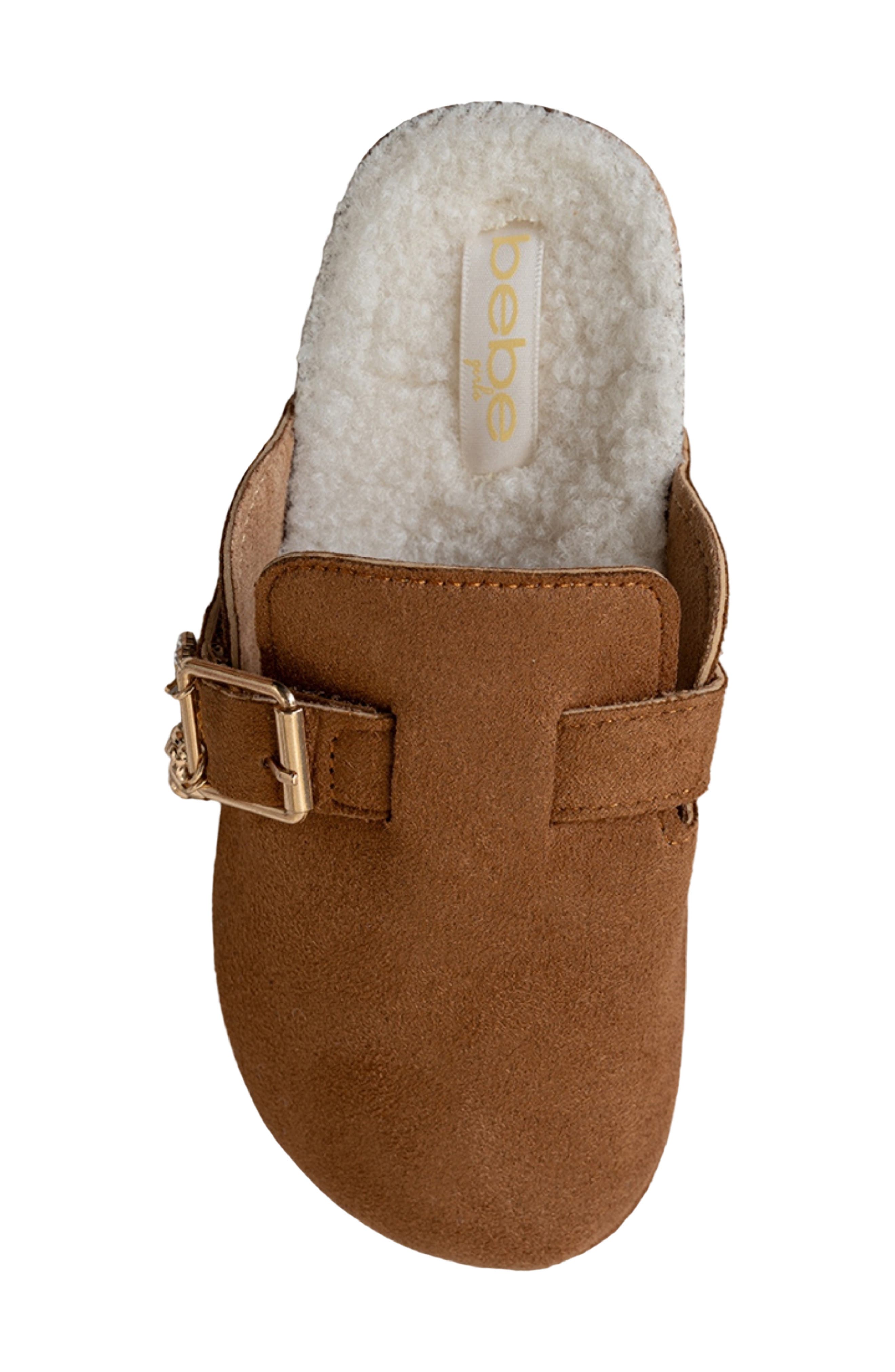 Kids' Faux Suede Mule, Alternate, color, COGNAC