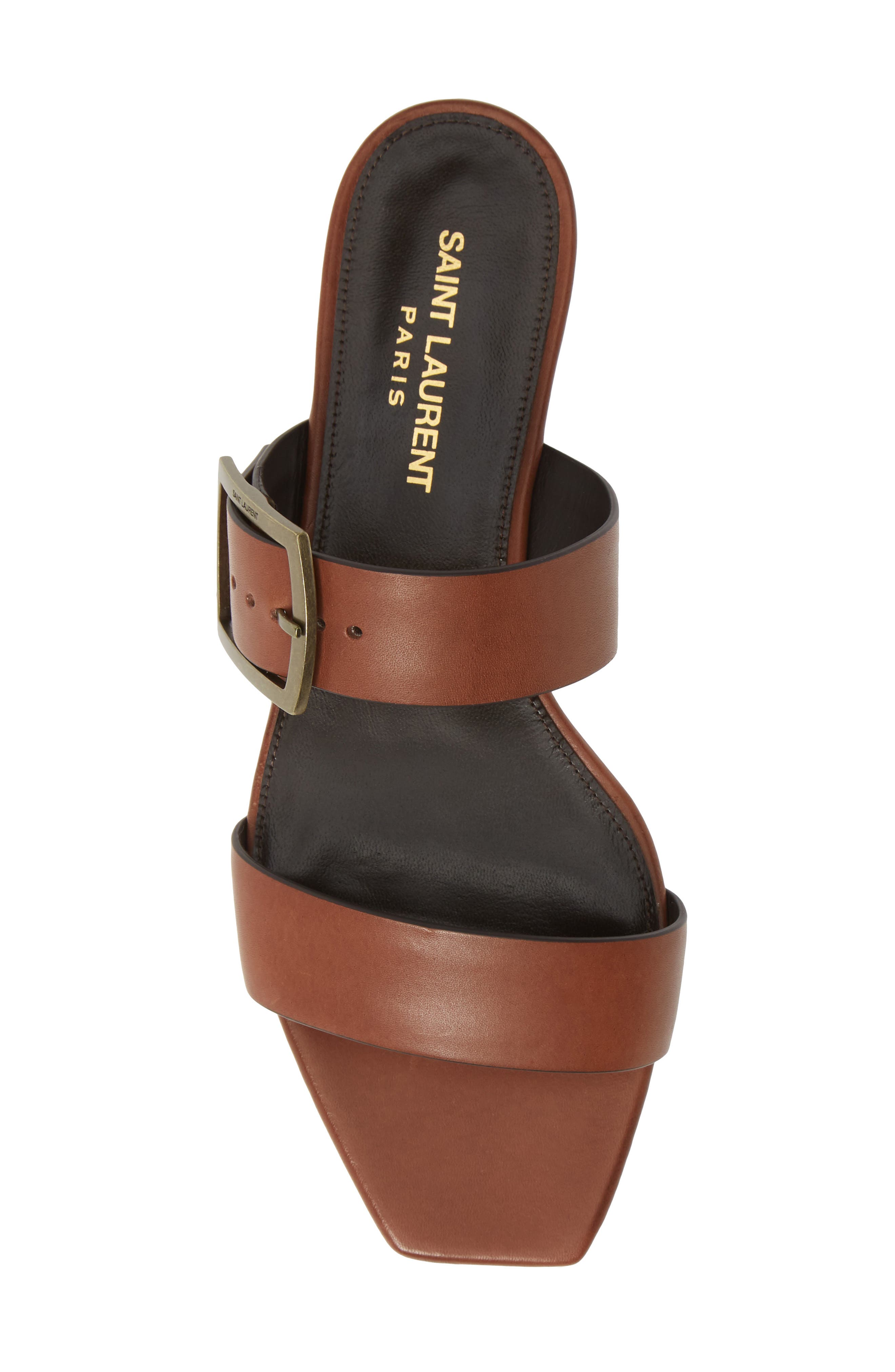 Saint Laurent Oak Nu Pieds Sandal, Alternate, color, 
