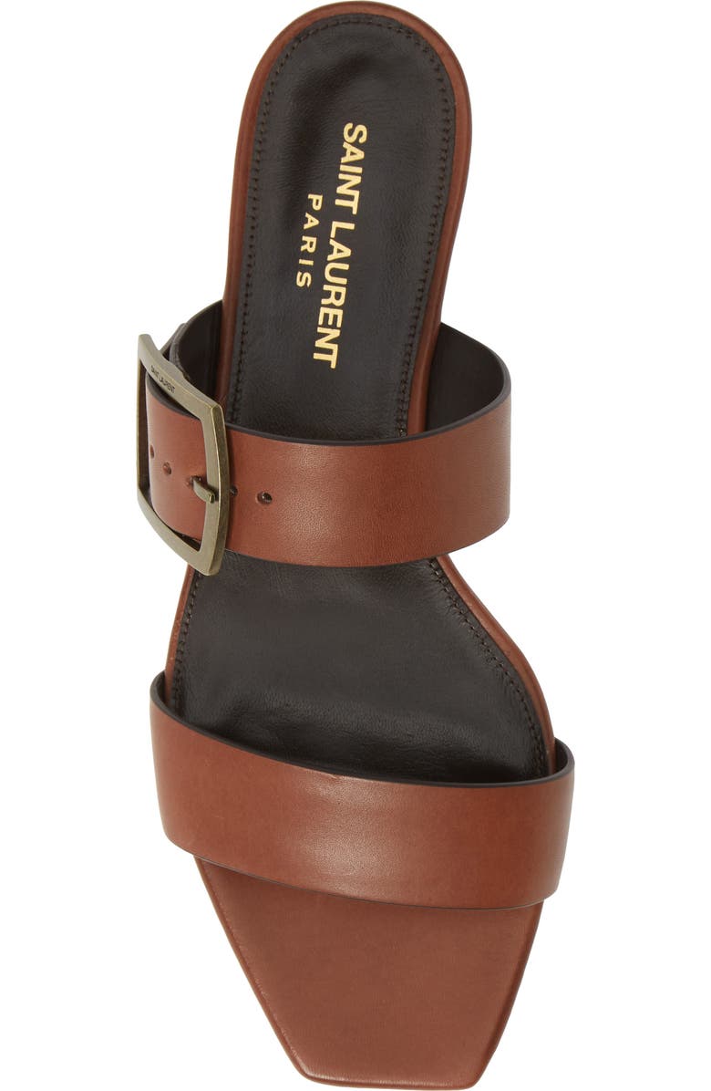 Saint Laurent Oak Nu Pieds Sandal, Alternate, color,
