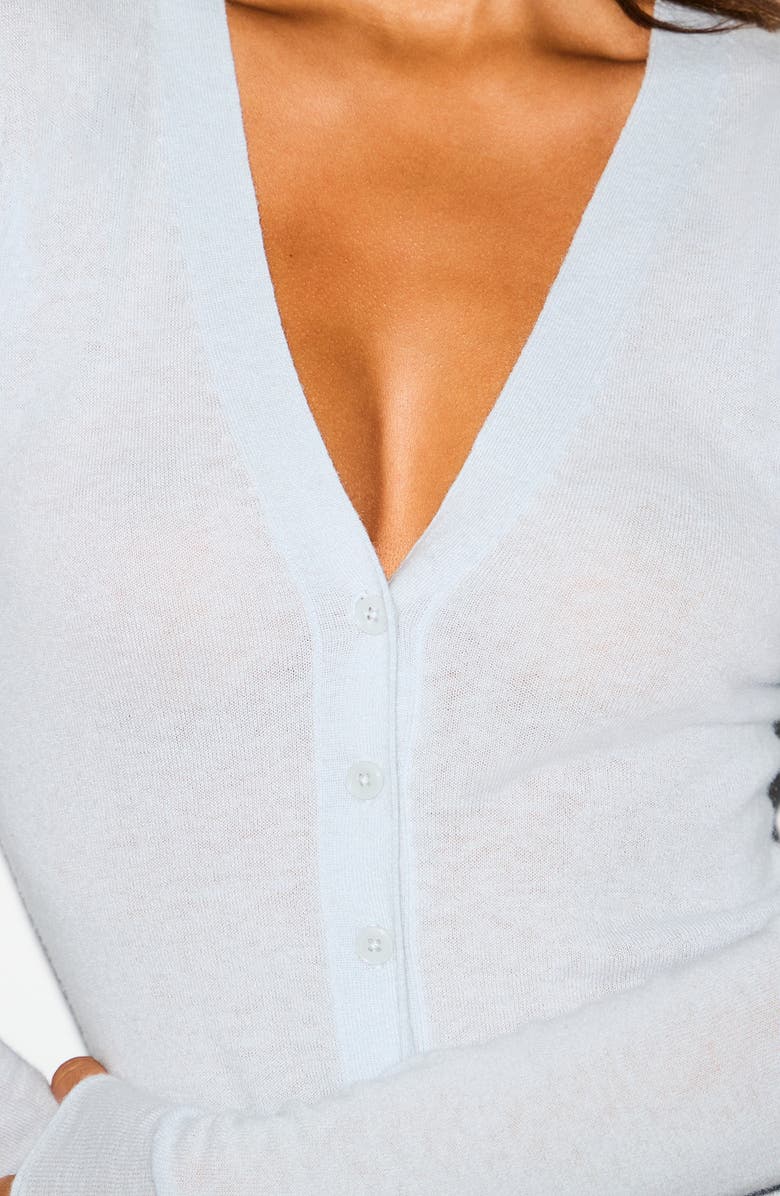 SKIMS Featherweight Cashmere Cardigan, Alternate, color, Pearl