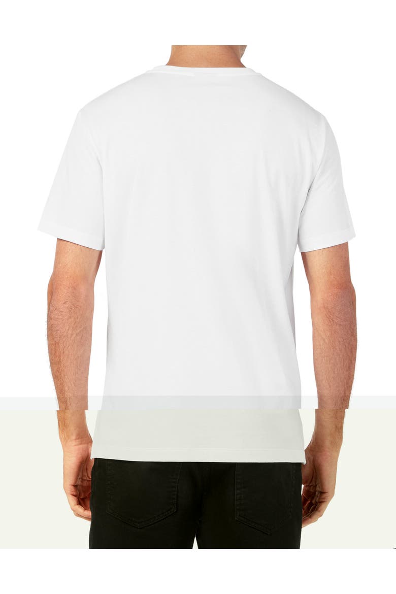 T-Shirt Round Neck Men, Alternate, color, white/black