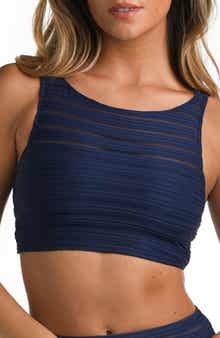 La Blanca Fluid Lines Longline Bikini Top