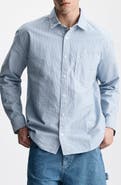 Brooklyn Industries Stripe Seersucker Button-Up Shirt