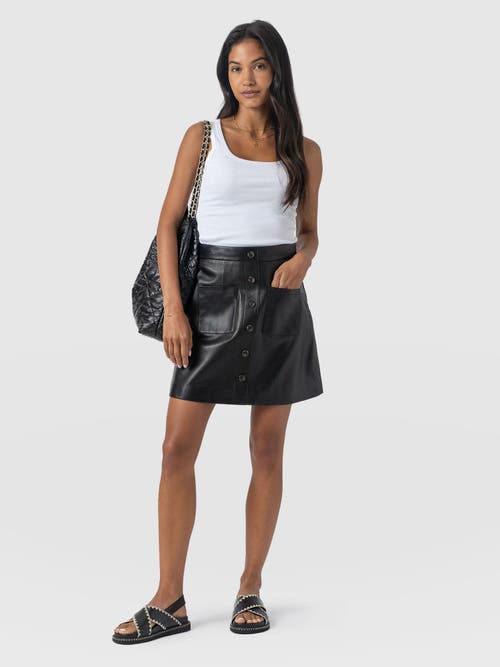 Saint And Sofia Saint + Sofia Luther Suede Mini Skirt In Black