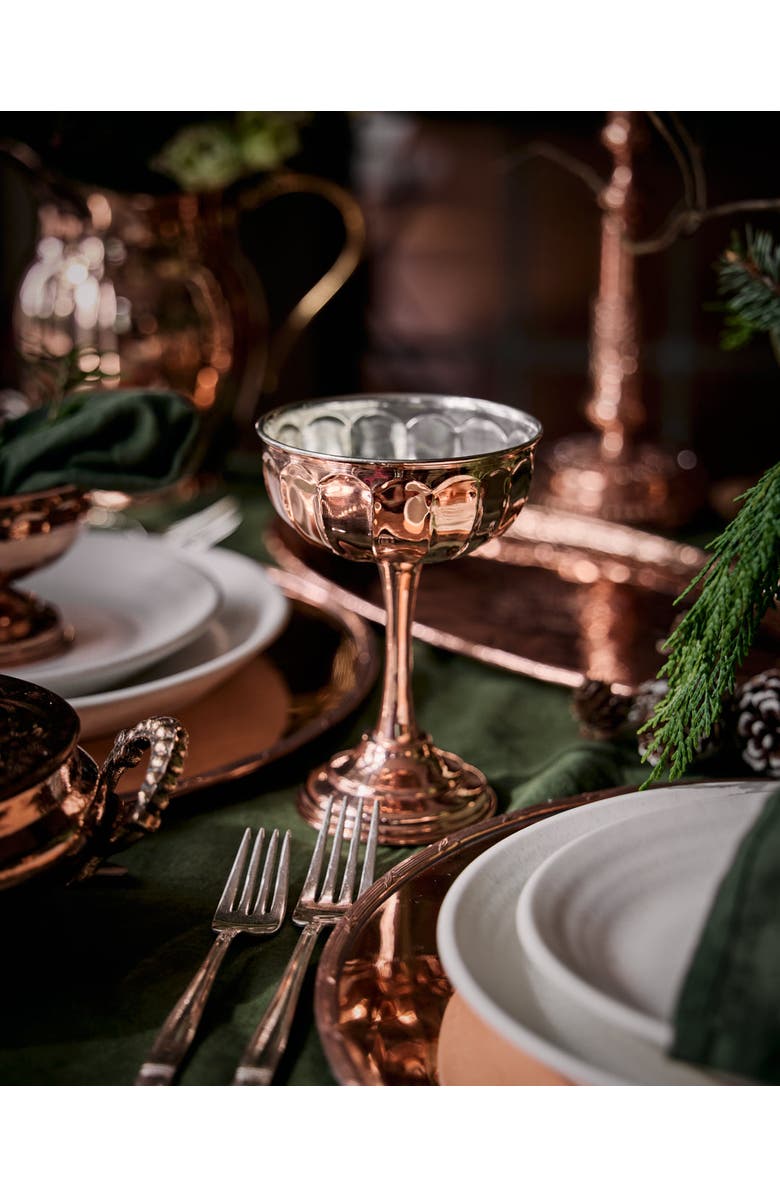 Coppermill Kitchen Vintage-Inspired Copper Coupe Glasses, Alternate, color, Copper