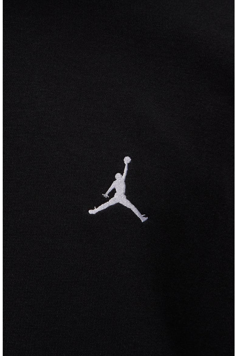 Jordan Break Fleece Crewneck Sweatshirt, Alternate, color, BLACK/ WHITE