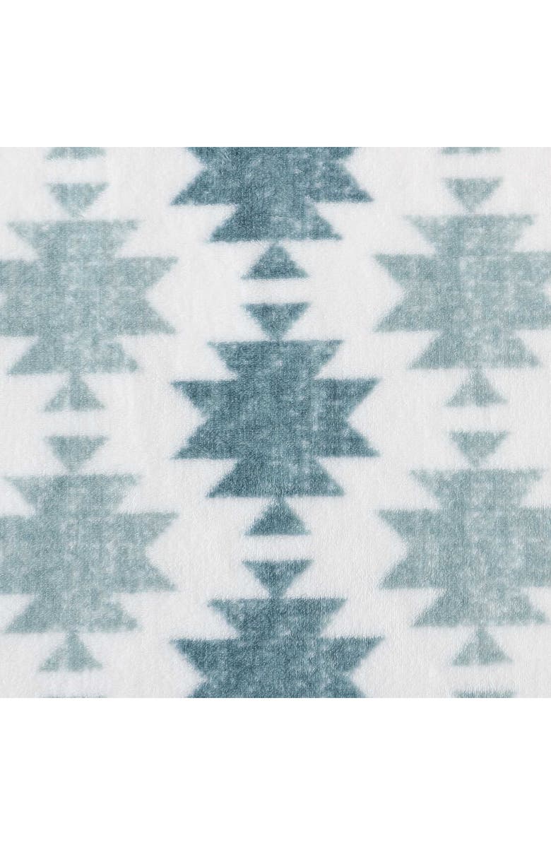 Wrangler Canyon Ikat Plush Fleece Throw, Alternate, color, Blue