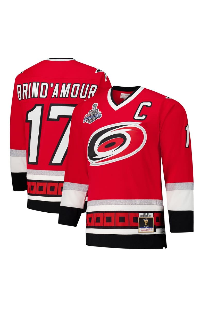 Mitchell & Ness Men's Rod Brind'Amour Red Carolina Hurricanes 2005-06 Power Play Jersey, Alternate, color, Red