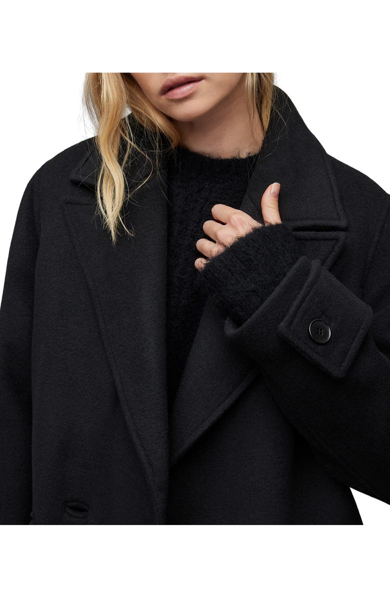 AllSaints Mabel Wool Blend Coat, Alternate, color,