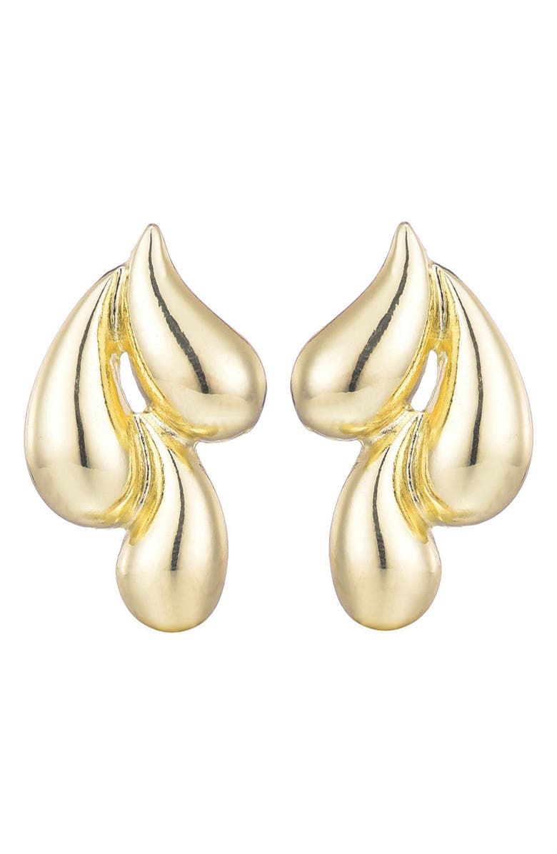 Adornia Triple Teardrop Stud Earrings, Alternate, color, Gold
