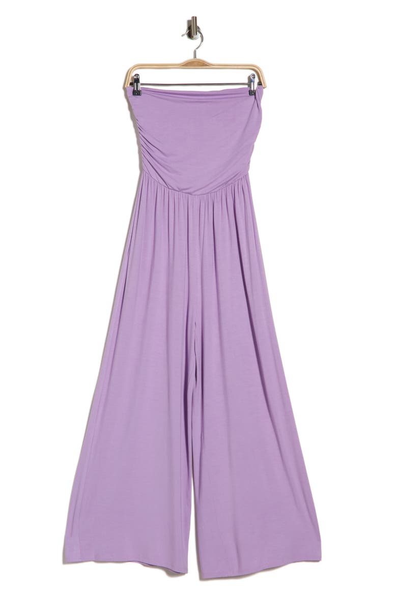 Strapless Wide Leg Jumpsuit, Alternate, color, LAVANDER