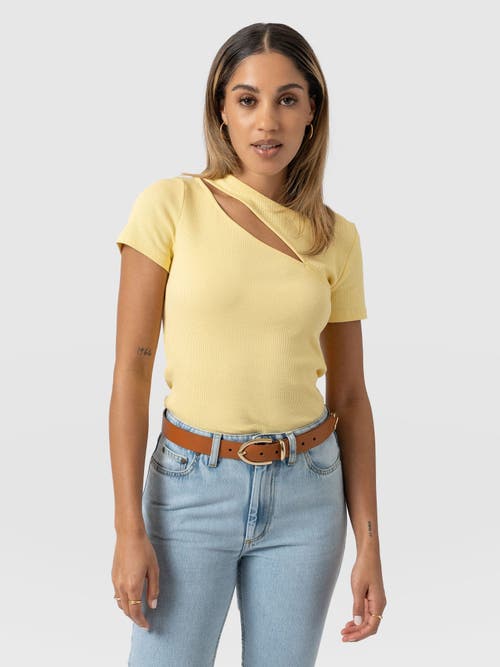 Saint And Sofia Saint + Sofia Reveal Tee In Yellow