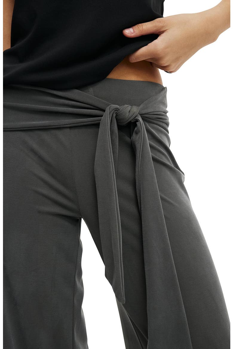 Women's Honey Tie Pant, Alternate, color, Charcoal