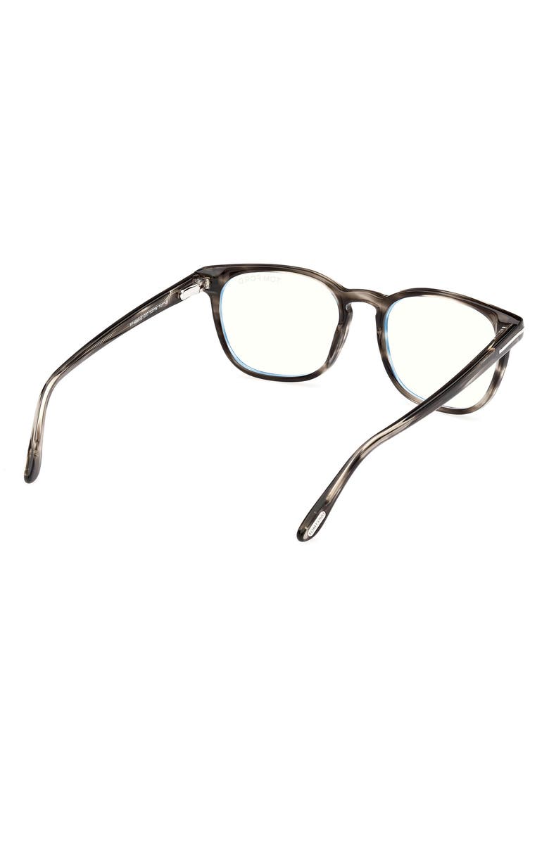TOM FORD 53mm Square Blue Light Blocking Glasses, Alternate, color, Grey/Other