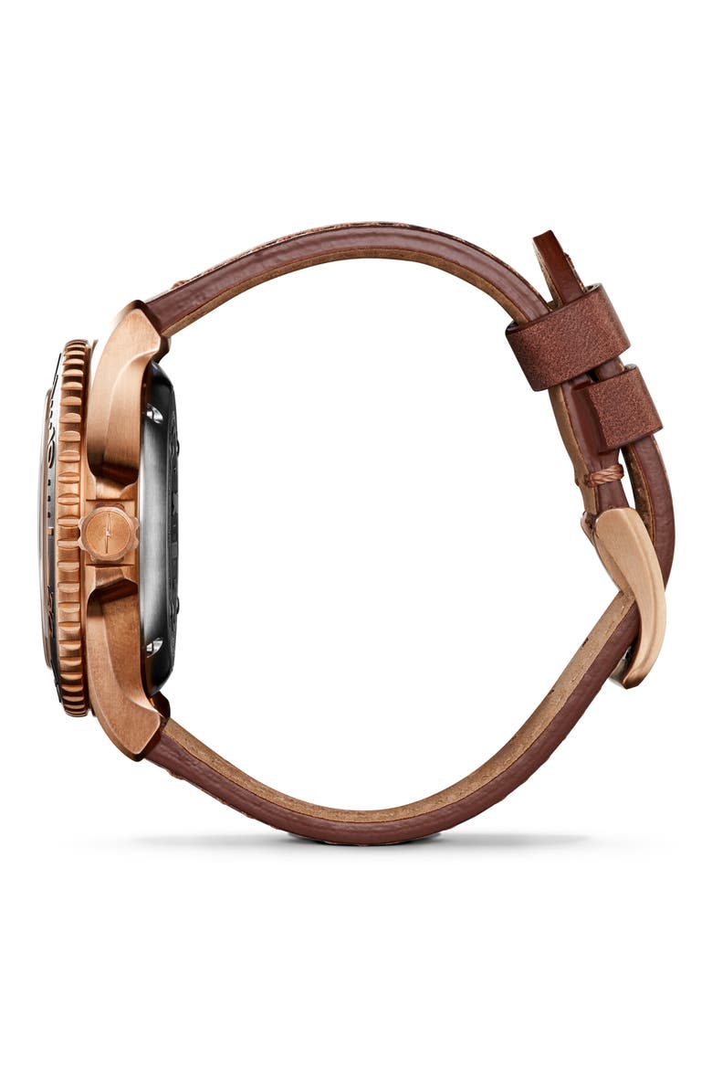 Monster Automatic Strap Watch, 43mm, Alternate, color, TEAK/ BLACK/ BRONZE