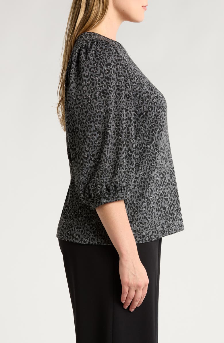 Anne Klein Animal Jacquard Top, Alternate, color,