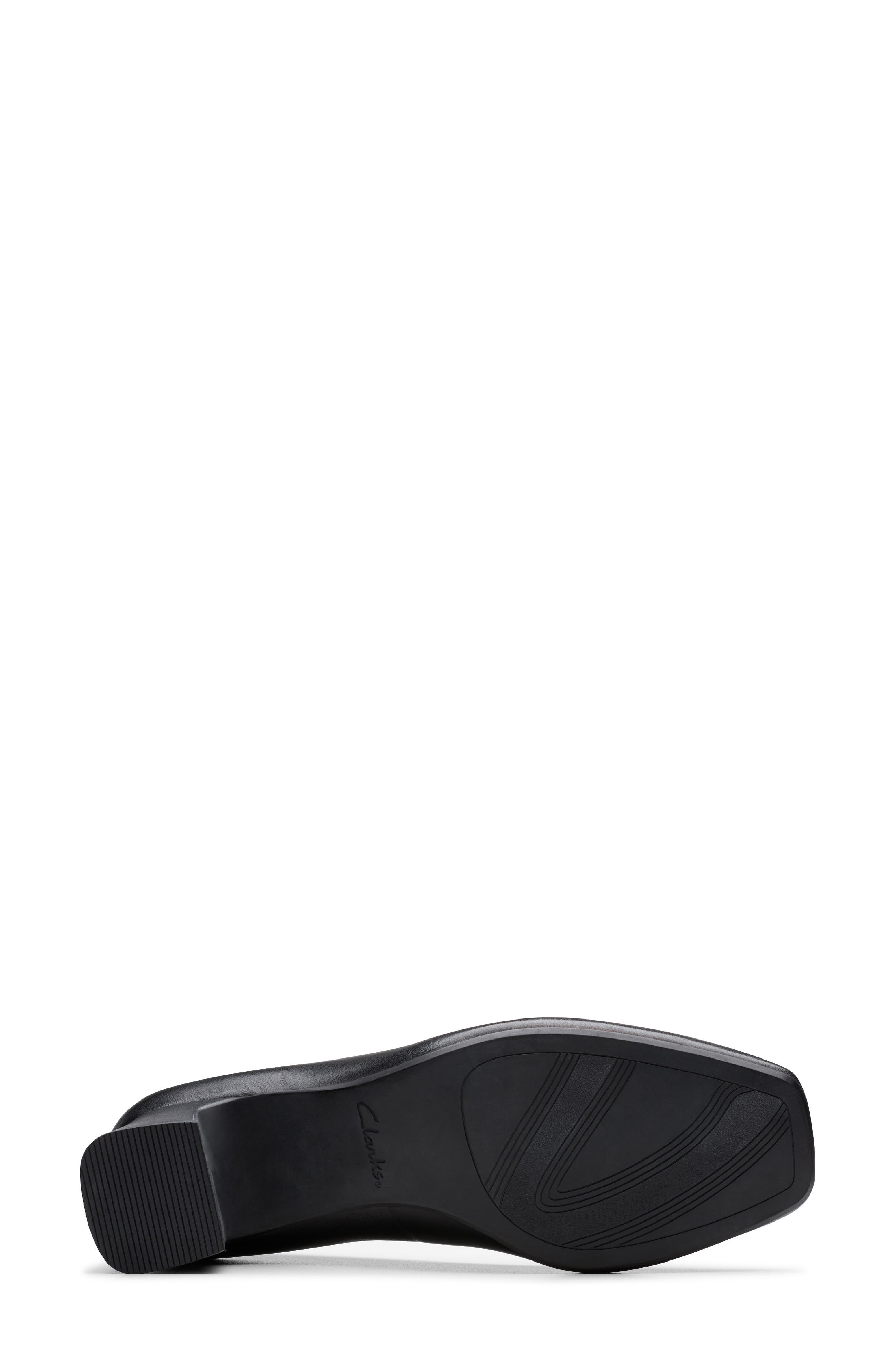 Clarks<sup>®</sup> Fernie Court Block Heel Pump, Alternate, color, Black Leather
