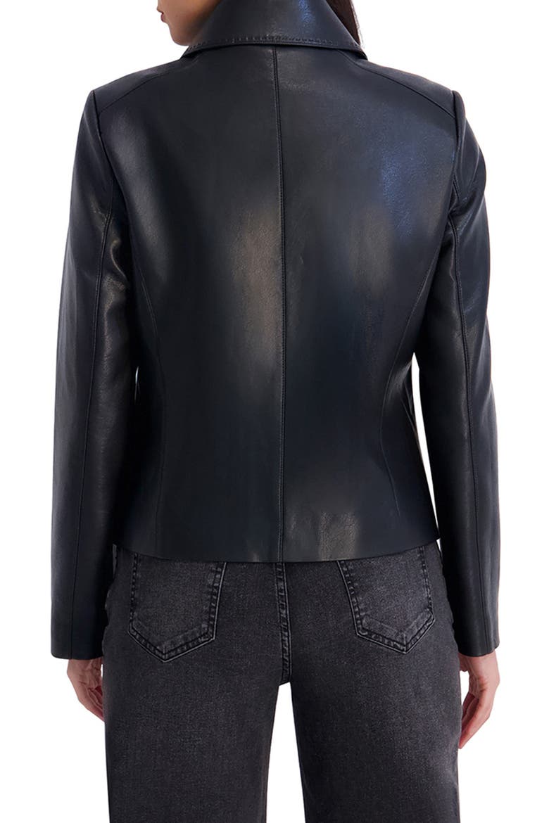 Faux Leather Jacket, Alternate, color, BLACK