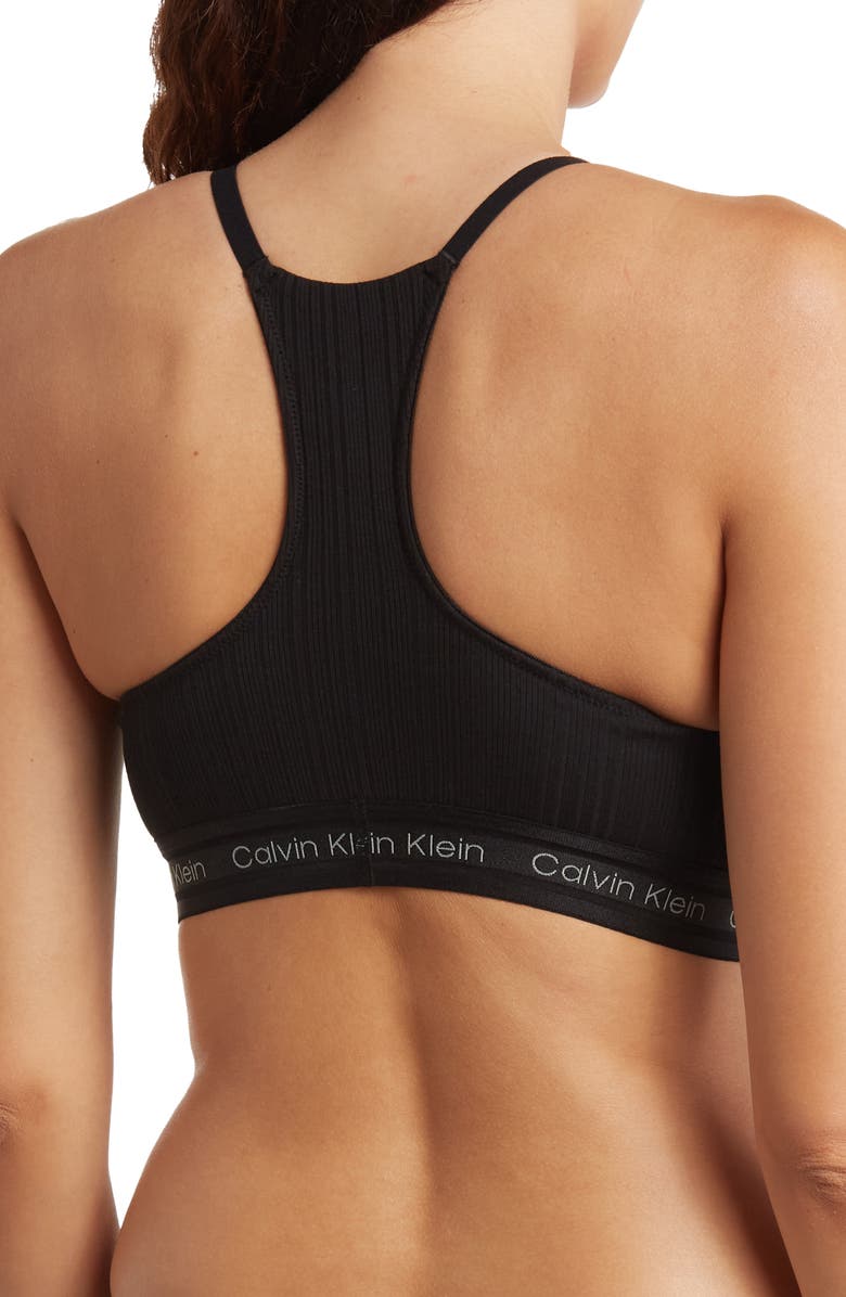 Calvin Klein Refined Rib Lightly Lined Bralette, Alternate, color,