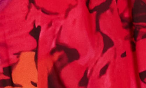 Wishlist Ruched Maxi Dress In Hibiscus Print