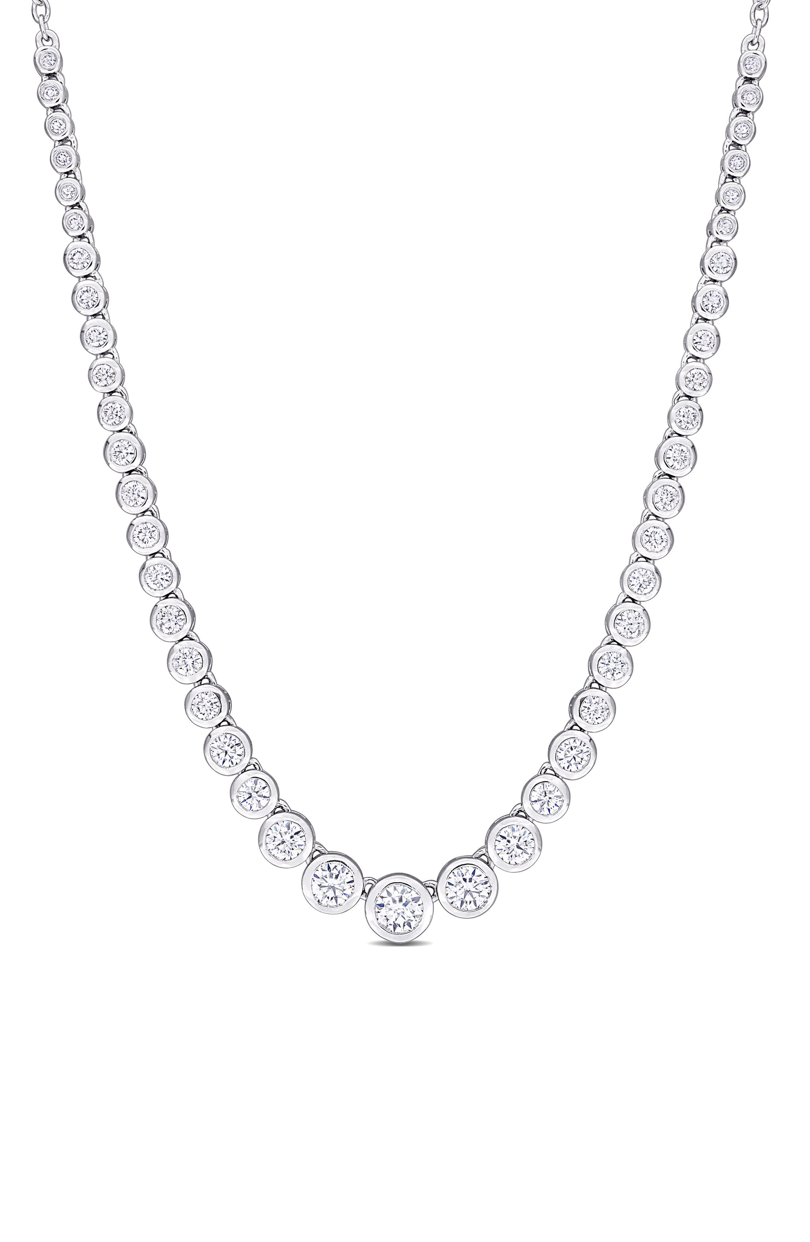 DELMAR Dew Created Moissanite Necklace