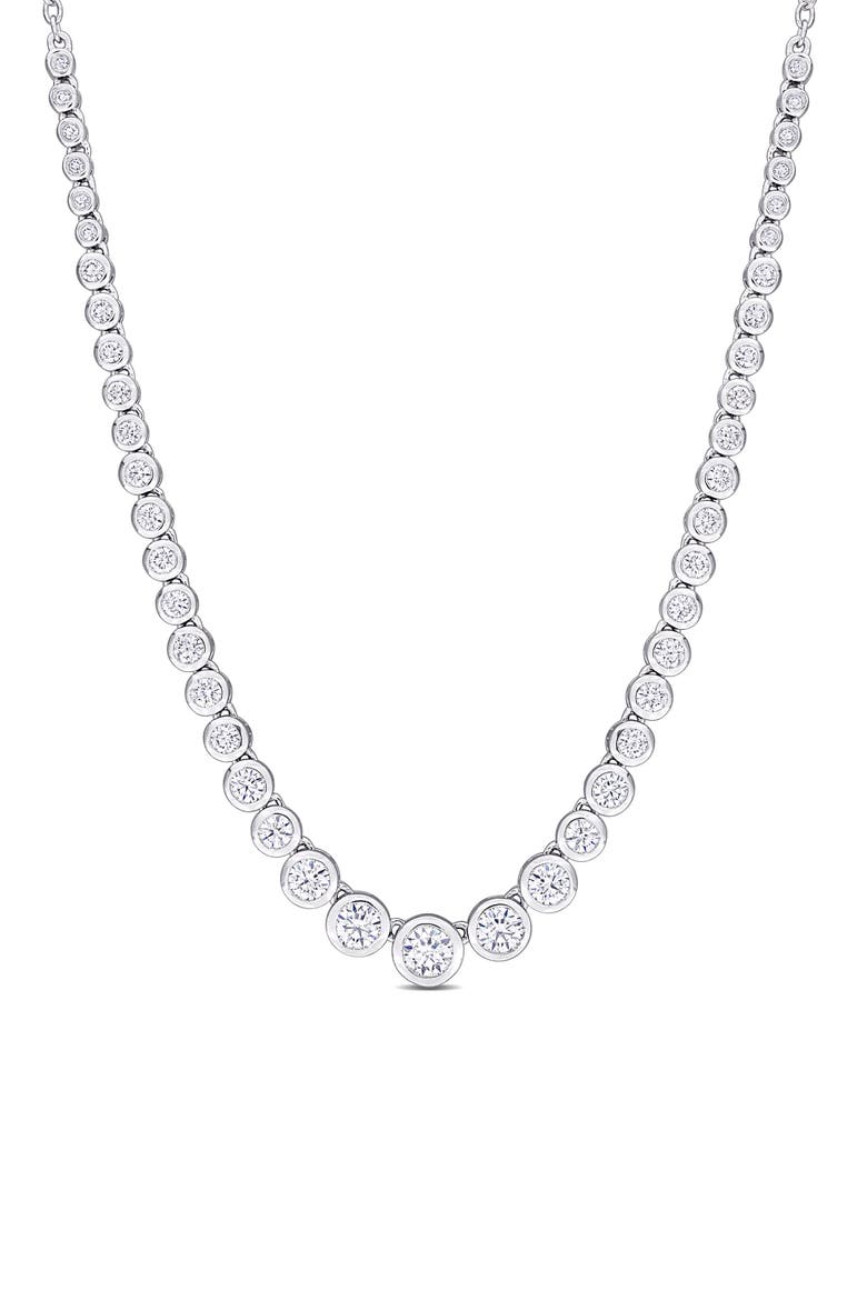 Dew Created Moissanite Necklace, Main, color, WHITE