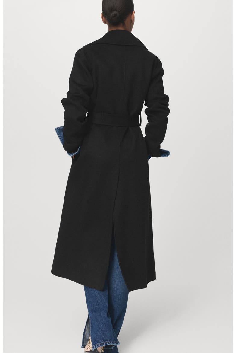 Wool Blend Wrap Coat, Alternate, color, BLACK