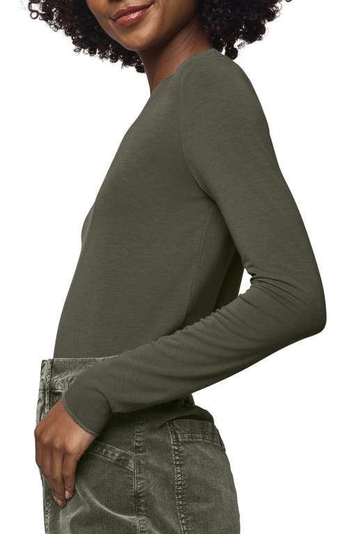 Splendid Long Sleeve Crewneck T-shirt In Gray