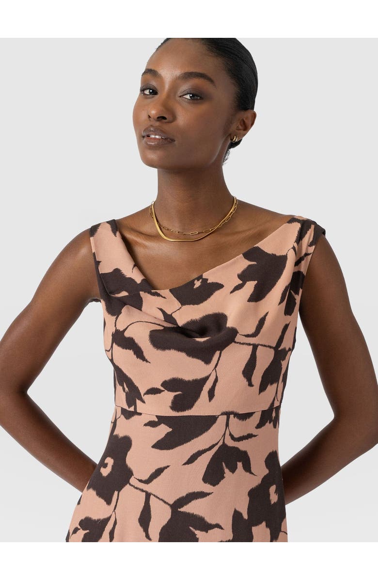Saint + Sofia Alexis Dress, Alternate, color, Brown Floral