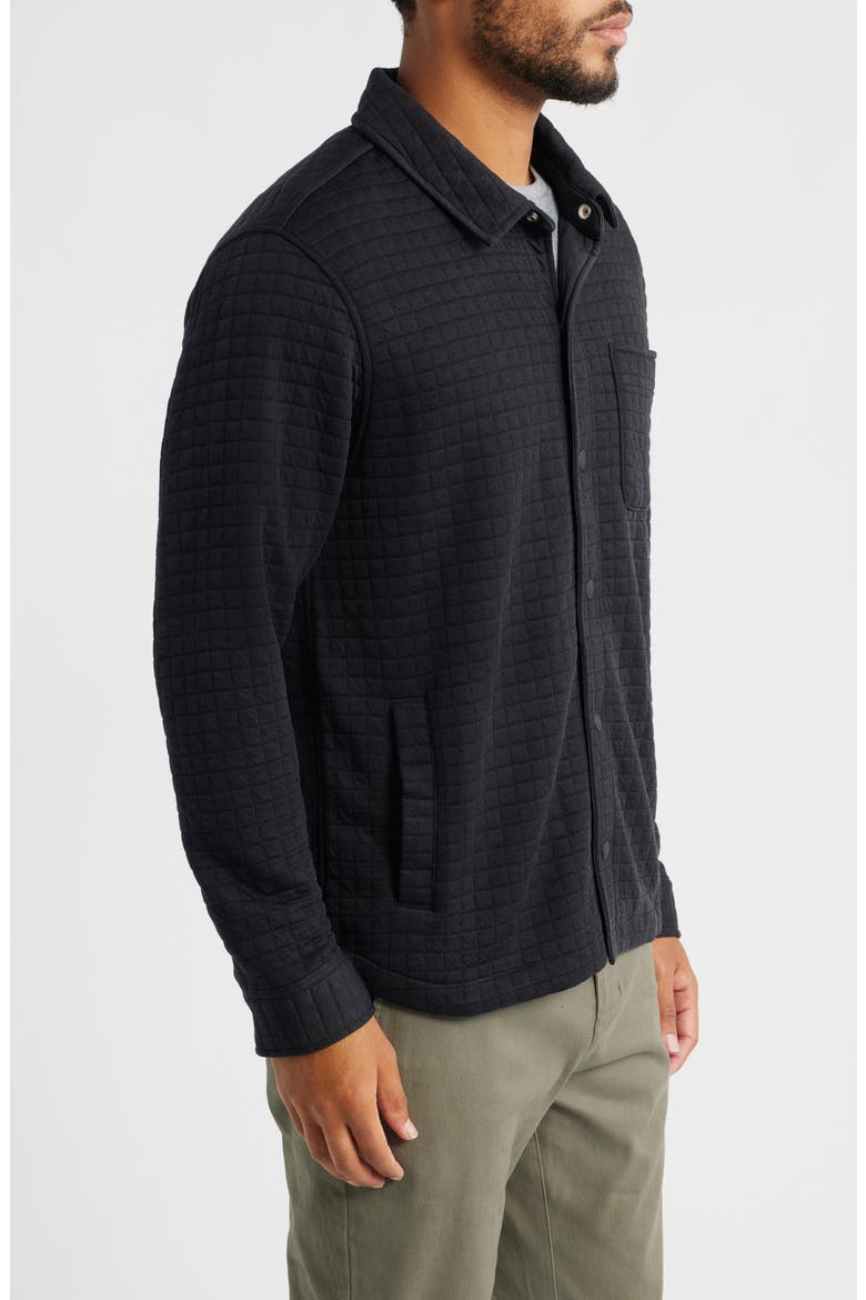 Downvalley Quilted Overshirt, Alternate, color, BLACK