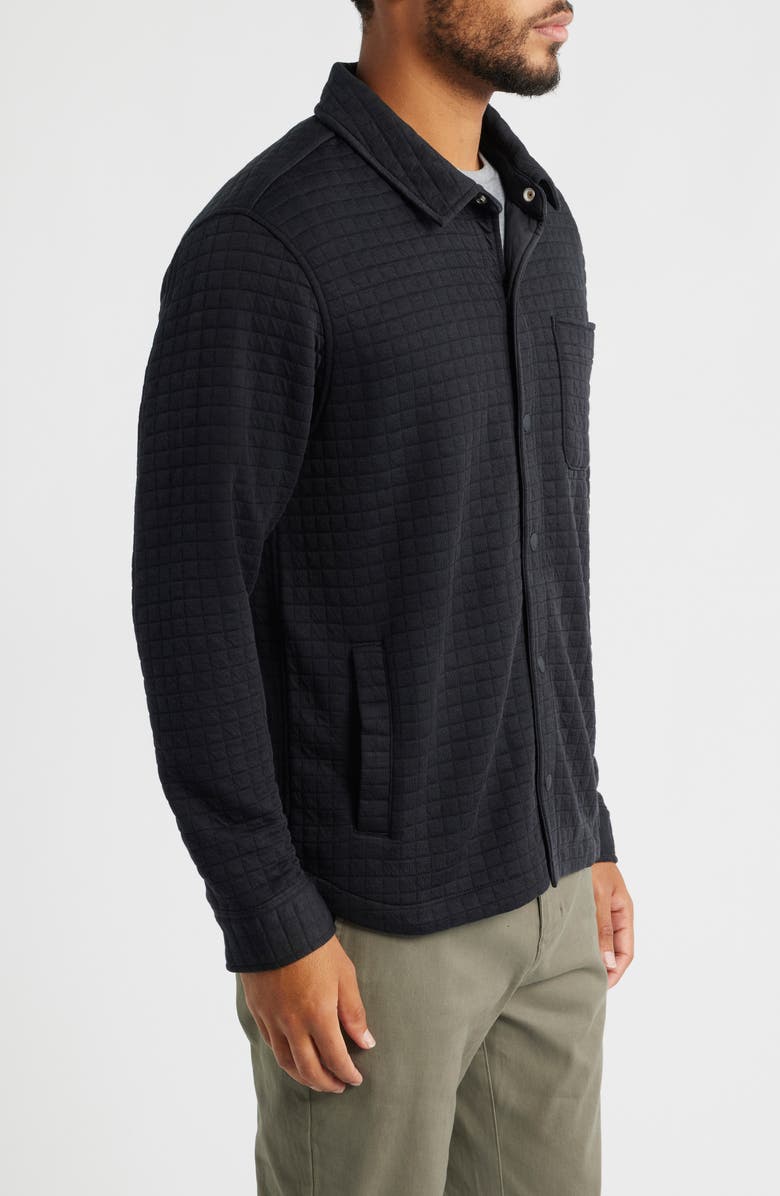Free Fly Downvalley Quilted Overshirt, Alternate, color, Black