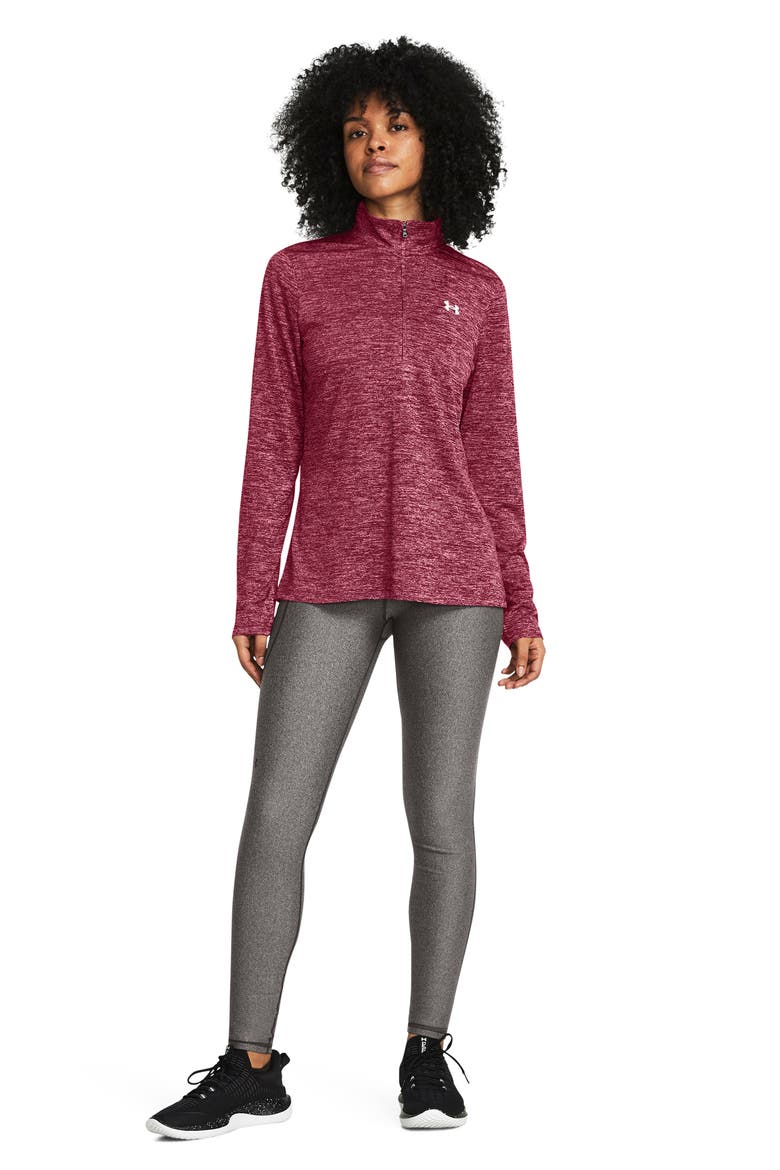 HeatGear High Waist Pocket Leggings, Alternate, color, GRY