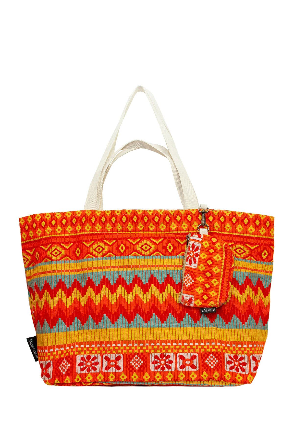 VINTAGE ADDICTION Jacquard Tote, Main, color, 