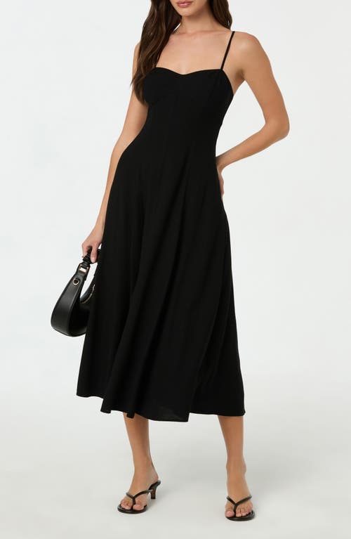 Astr The Label Linen Blend Midi Dress