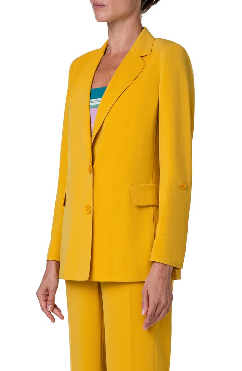 Akris punto Relaxed Single Breasted Crepe Jacket, Alternate, color, 