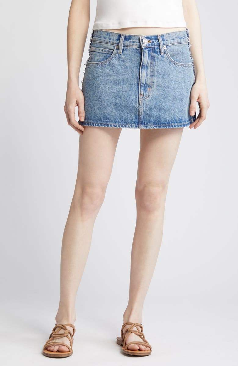 SLVRLAKE Re-Work Denim Miniskirt, Main, color, 