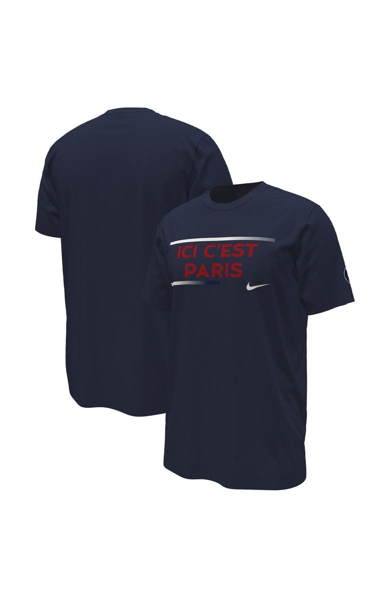 Nike Men's Nike Navy Paris Saint-Germain Verbiage T-Shirt, Main, color, Navy