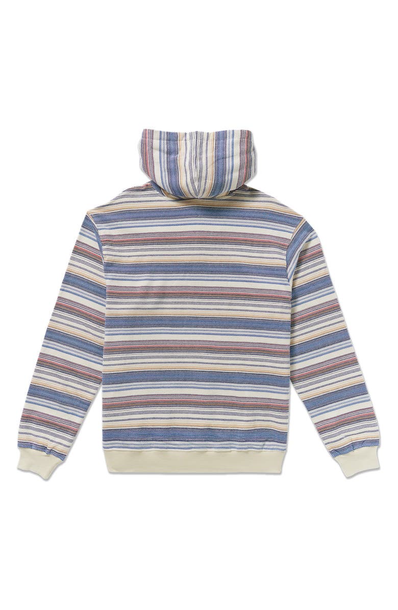 Billabong Rancho Stripe Hooded Pullover, Alternate, color, Brown/ Blue Multi