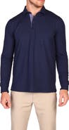 TailorByrd Brushed Mélange Long Sleeve Polo
