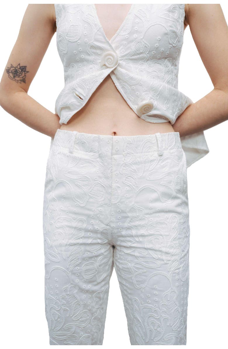 Nocturne Embroidered Bootcut Pants, Alternate, color, 