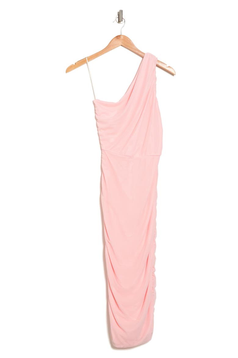 One-Shoulder Body-Con Midi Dress, Alternate, color, ROSE QUARTZ