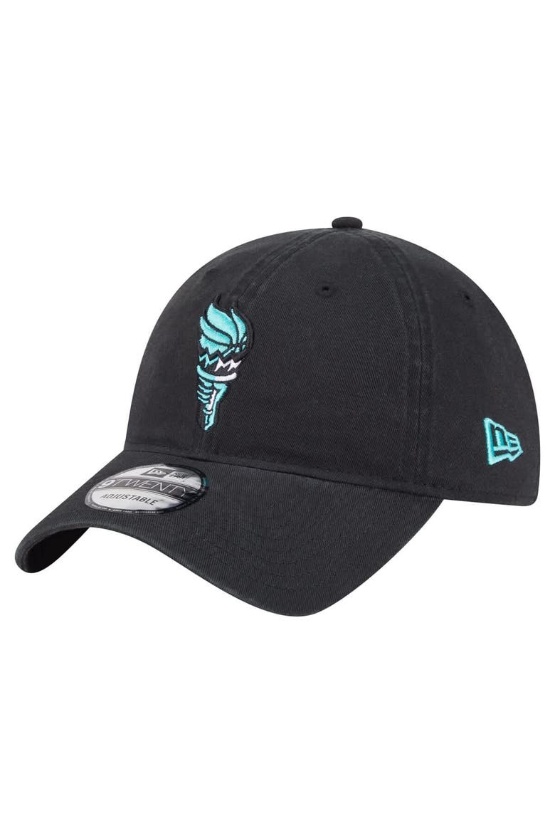 Unisex New Era Black New York Liberty Core Alt Logo 9TWENTY Adjustable Hat, Main, color, Black