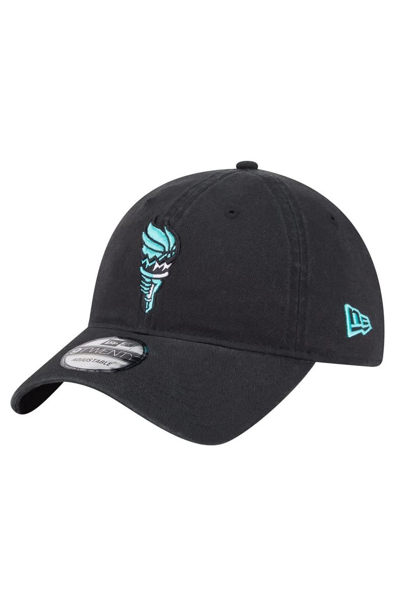 New Era Unisex New Era Black New York Liberty Core Alt Logo 9TWENTY Adjustable Hat, Main, color,