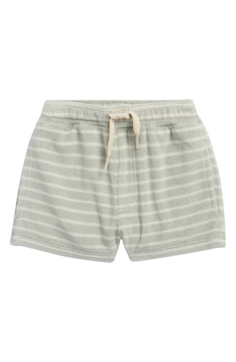 Stripe Cotton Blend Terry Shorts (Baby)