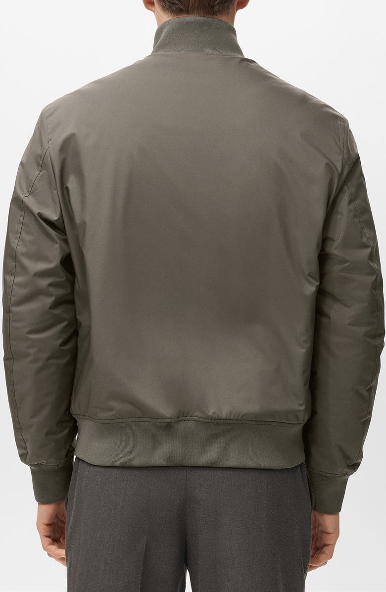 MANGO Water Repellent Bomber Jacket, Alternate, color, 