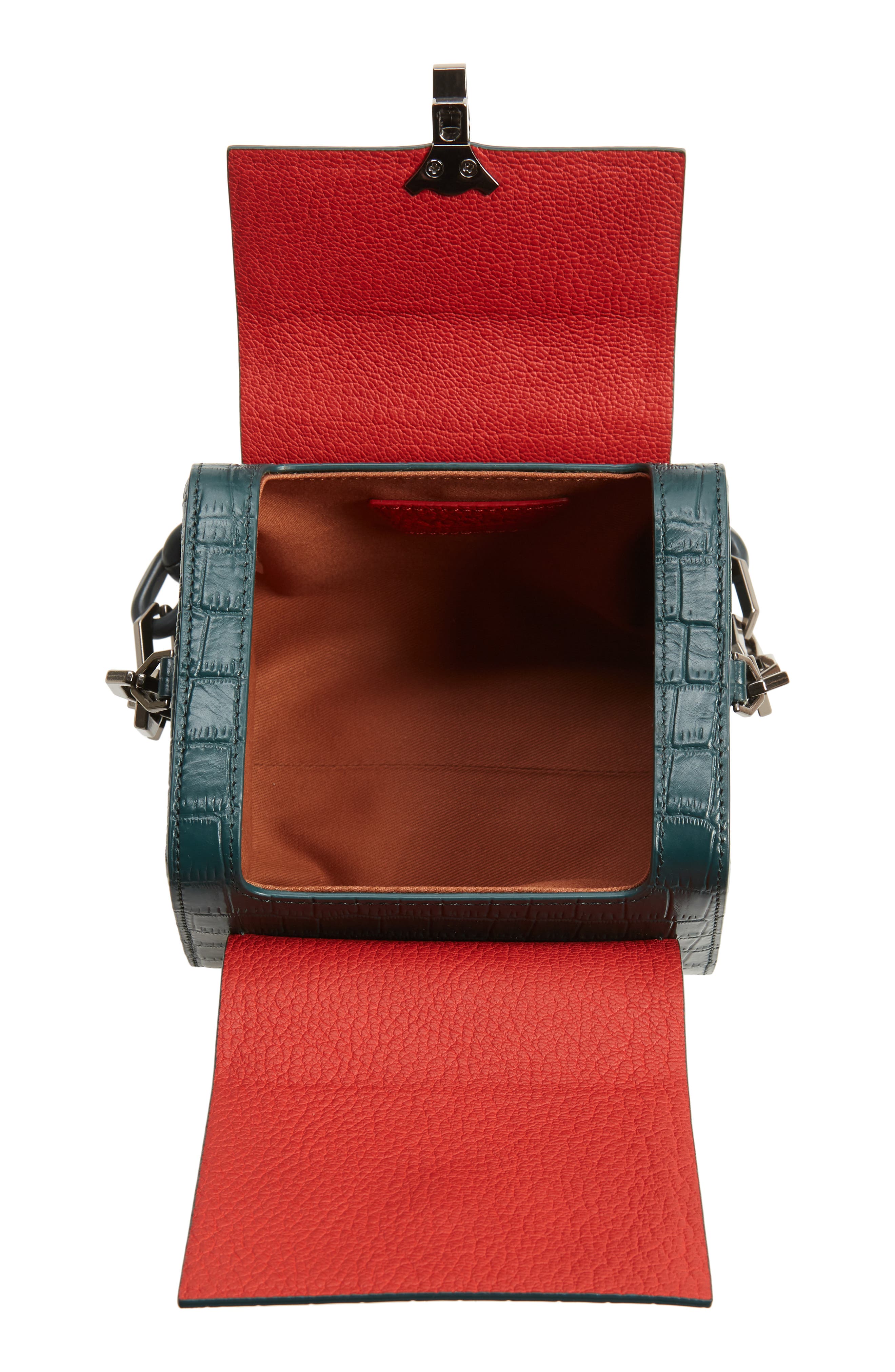 the VOLON PO Cube Leather Box Bag, Alternate, color, 