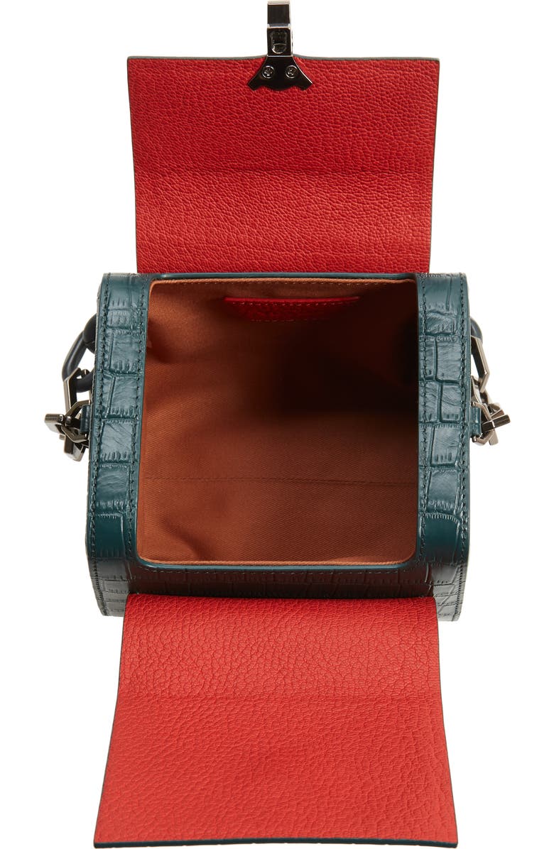 the VOLON PO Cube Leather Box Bag, Alternate, color,